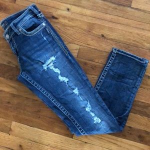 Silver straight leg jeans